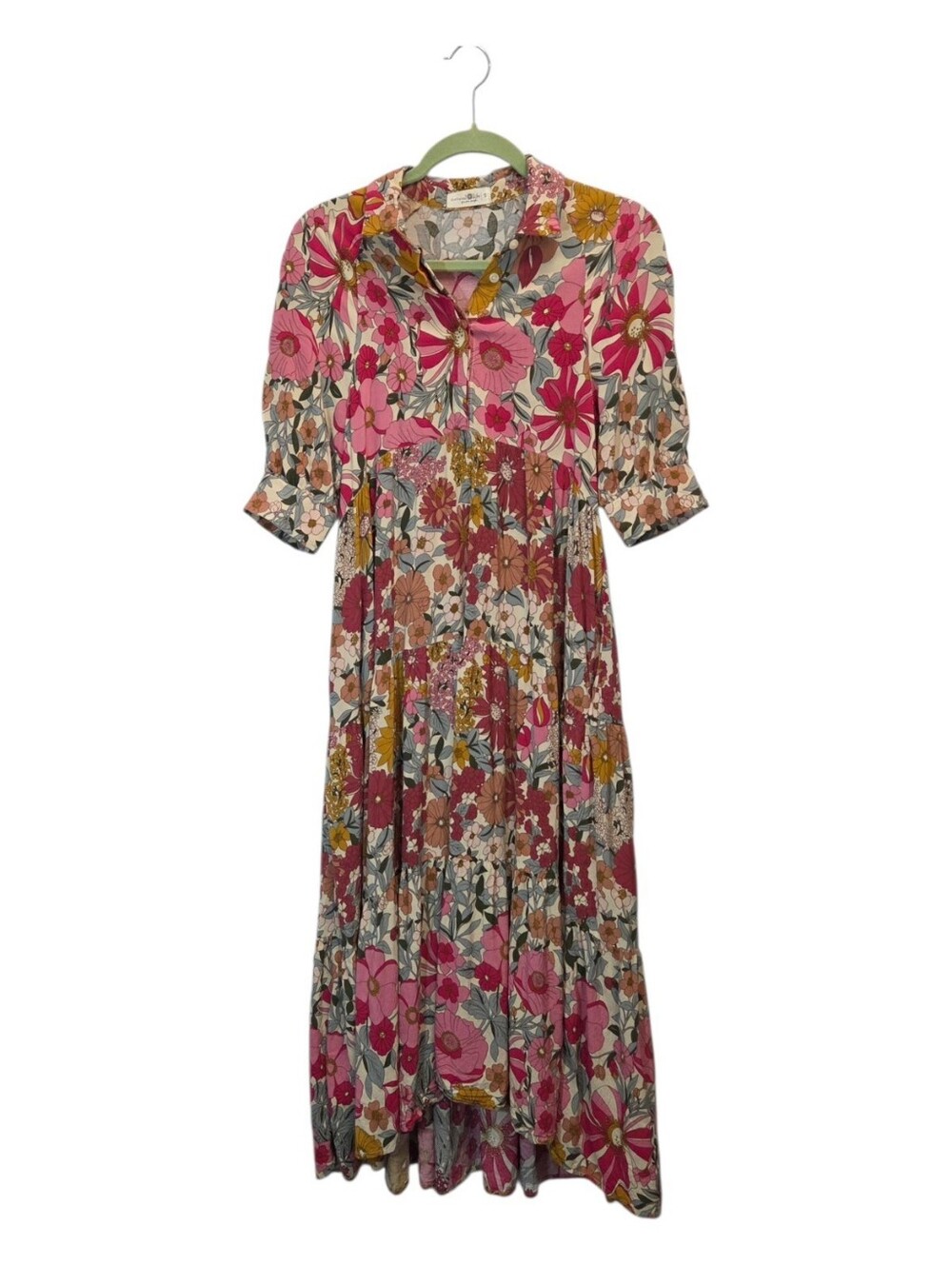 NATURAL LIFE Rebecca Midi Multicolor Floral Dress Size Small - Picture 2 of 8